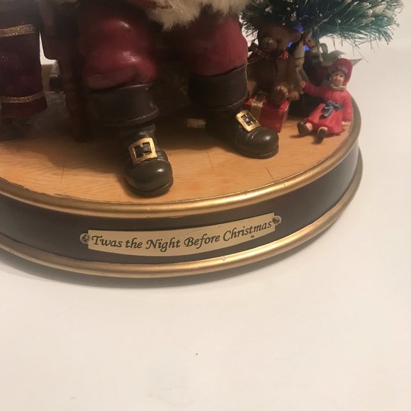 Thomas Kinkade Twas The Night Before Christmas Tabletop Santa Figure Bradford - Picture 13 of 13